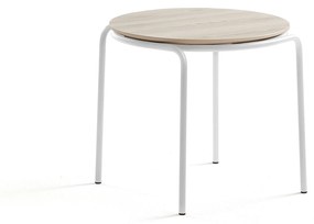 Konferenčný stolík Ashley, Ø570 x 470 mm, biela, jaseň