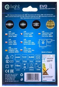 Schodiskové LED svietidlo Evo, 1x LED 0,6w, 6500k, s