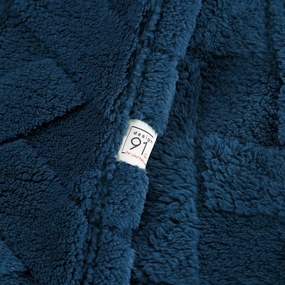 Design 91 DEKA Z MIKROFLANELU CARO 170X210 CM TMAVOMODRÁ