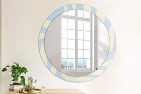 Okrúhle ozdobné zrkadlo Abstraktný tvar fi 90 cm
