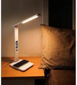 Immax 08966L- LED Stmievateľná lampa s bezdr. nabíjaním KINGFISHER 8,5W/230V biela