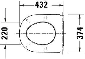 Duravit 28210000 - WC sedátko D-CODE 37,4x43,3 cm biela