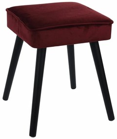 DekorStyle Čalúnený taburet Velvet bordó