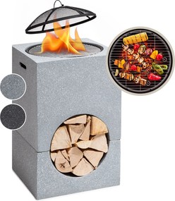 Blumfeldt Monolith, ohnisko s grilom, MgO a oceľový plášť, lapač iskier