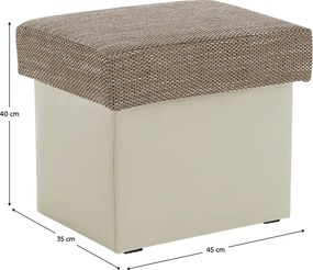 Taburetka T2 - cappuccino / béžová