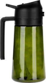 VILDE Sklenený rozprašovač a dávkovač na olej 2v1 450ml - zelené sklo
