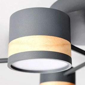 Toolight Toolight, LED stropné svietidlo s diaľkovým ovládaním APP528-8C, šedá, OSW-08470