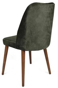 Sada jedálenských stoličiek Alfa Khaki a Walnut, 2ks