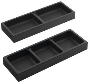 Sapho Sapho, LINDO bočný organizér, sada 2ks, 114x36x323 mm, plast, antracit, LD002