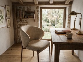 Jedálenská stolička KIOTO, orech/béžová