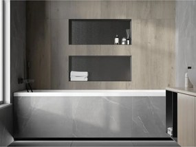 Mexen X-Wall-NR, polica na zapustenie bez príruby 75 x 30 cm, grafitová matná - 19E1753010