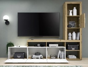 Obývacia stena Jacky, dub artisan/biela