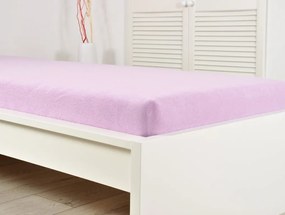 Froté plachta do detskej postieľky EXCLUSIVE 70x140 cm fialová