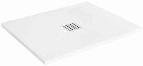 Rea Black Rock, konglomerátová sprchová vanička 100x80x3,5 cm, biela, REA-K5581