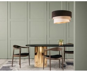 Duolla - Luster na lanku DEVON 1xE27/40W/230V pr. 45 cm čierna/béžová