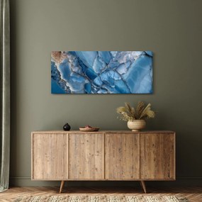 Obraz - Modrý členitý mramor (120x50 cm)