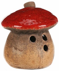 Svietnik Hríbový domček, 1 ks, 12 x 12 x 13 cm