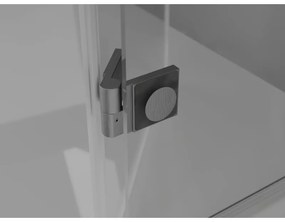 Mexen Lunar-F, 1-krídlový sprchový kút so skladacími dverami, pravý, 75 x 70 cm, 8mm číre sklo, grafitový profil, 836-075-070-66-00-P