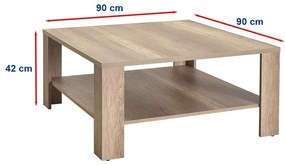 Konferenčný stolík Salome 3 (orech svetlý) . Vlastná spoľahlivá doprava až k Vám domov. 1109372