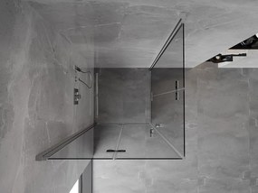 Mexen Mist-F Duo, skladací sprchový kút 70 x 70 cm, číre sklo, chrómový profil, 8A6-070L-070P-01-00