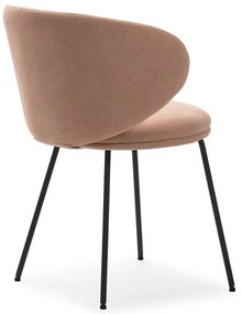 Svetloružové čalúnené jedálenské kreslá v súprave 2 ks Rush – Marckeric