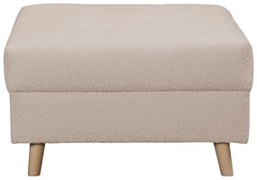 Béžový taburet z textílie buklé Ariella – Ropez