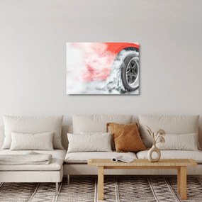 Sklenený obraz - Závodné auto (70x50 cm)