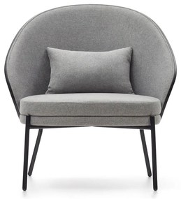 Čierno-sivé kreslo Eamy – Kave Home