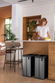Verto Recyklovaný odpadkový kôš, sivý, 54 l