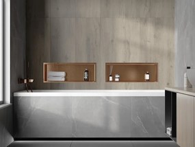 Mexen X-Wall-R, polica na zapustenie s prírubou  60 x 20 cm, medená matná - 19C0602010