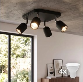 LED bodové svietidlo TOP 4xGU10/10W/230V čierne