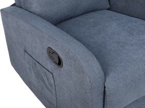 Relaxačné polohovacie TV kreslo FIORE — látka, sivá, nosnosť 130 kg