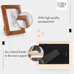 Casa Chic Kenton, rámy na obrázky, sada 3 rámov, obdĺžnikové, 14 x 9 cm, pasparta, sklo