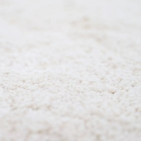 Krémovobiely ručne vyrobený bavlnený koberec Nattiot Perla, ø 110 cm