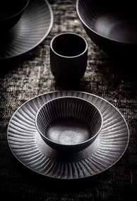 Porcelánový plytký tanier NYAKIM, black