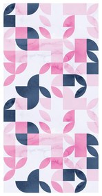 Tapeta - Retro geometrický vzor v ružových tónoch