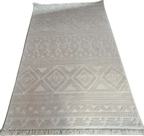 HU Béžový moderný koberec TWIST BEIGE 23929A Rozmer: 60x100 cm