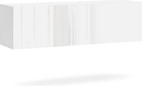 Závesný TV stolík Vivien 140 cm biely lesk
