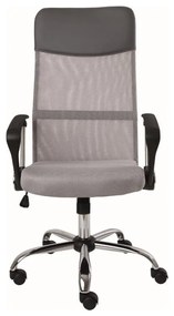 Ergonomická kancelárska stolička sivá s priedušným operadlom