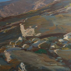 Obraz - John Singer Sargent, Simplon Pass, reprodukcia (s hodinami) (90x30 cm)