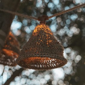 Svetelná reťaz hnedá 8 m vrátane LED 10 svetiel IP44 solárna nabíjateľná - Maro