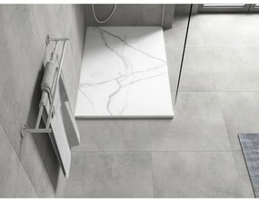 Mexen Hugo, obdĺžniková sprchová vanička SMC 120 x 80 cm, biely kameň, 42158012