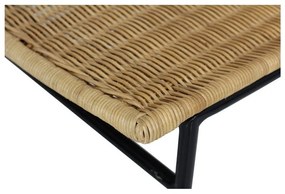 Súprava 4 ratanových jedálenských stoličiek Sofia a čierneho stola Marienlist - Bonami Essentials