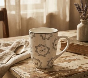 Porcelánový hrnček so psíkmi Lovely Grey Dogs - 12*8*10 cm / 325 ml