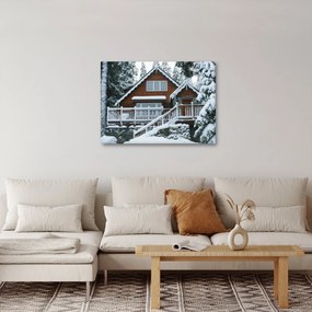 Obraz - Drevená chata (70x50 cm)