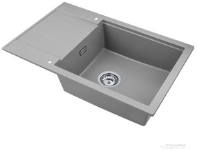 Gamma Modern 8010, 1-komorový granitový drez 800x500x210 mm, šedá, GMA-ZM-8010-G