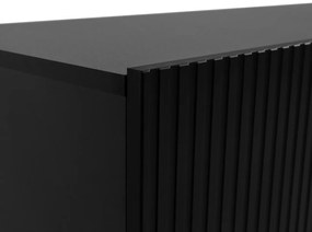 Vysoká vitrína CRATO - čierna / zlatá