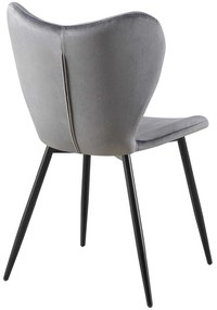 Jedálenská stolička Maika zamat - tmavosivá
