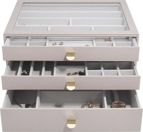 Krabička na šperky Stackers s 3 zásuvkami supersize taupe