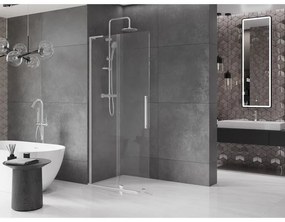 Mexen Velar L, posuvná sprchová zástena Walk-in 90 x 200 cm, 8mm číre sklo, chrómová, 871-090-003-03-01